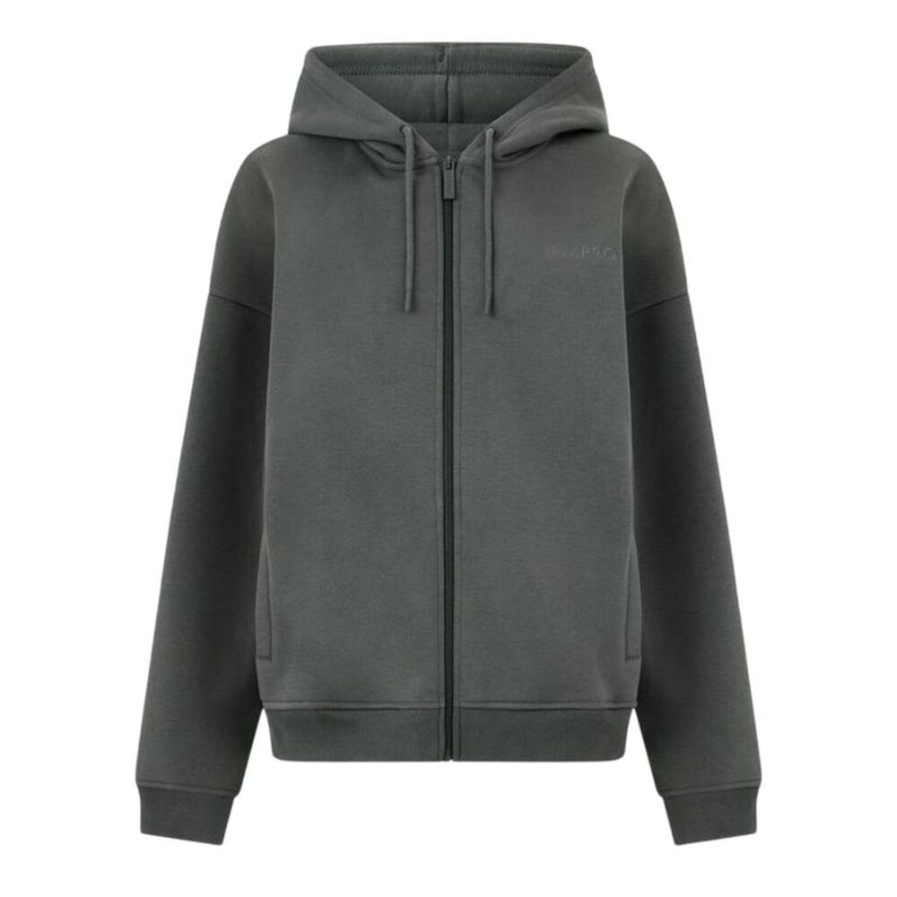 USA Womens/Ladies Oversized Full Zip Hoodie / Washed Khaki
